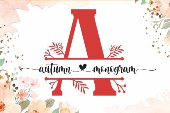 Autumn Monogram: Fonts & Freebies for Branding