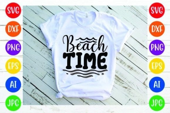 Beach Time Design: Graphics & Print Templates