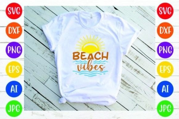 Beach Vibes Design: Graphics & Print Templates