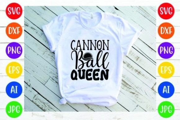 Cannon Ball Queen Design: Graphics & Print Templates