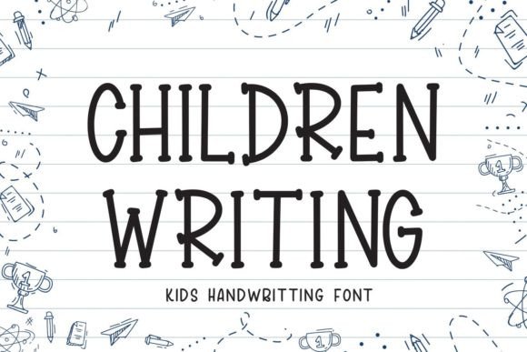 Children Writing: A Script Amp Font for Blog Graphics