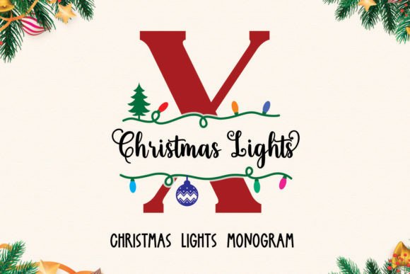 Christmas Lights Monogram: Fonts & Freebies Review
