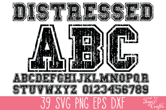 Distressed Varsity SVG: Graphics for Crafts