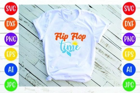 Flip Flop Time Design: Summer Graphics & Print Templates