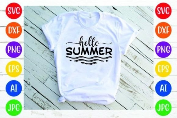 Hello Summer Design: Graphics for Print Templates