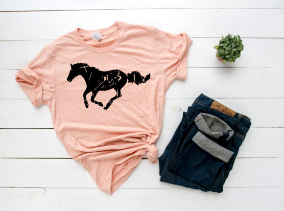 Horse Mustang Grunge Farm Horses: Graphics & Illustrations