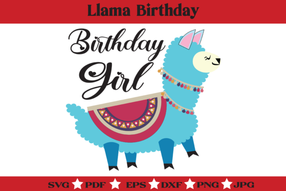 Llama Birthday Graphics: Cute Illustrations for Crafters