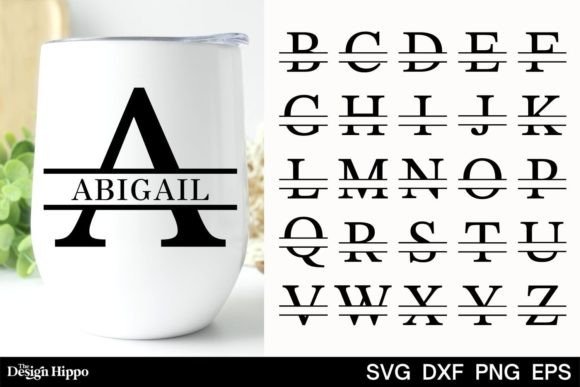 Split Letters SVG: Elegant Graphics for Crafts