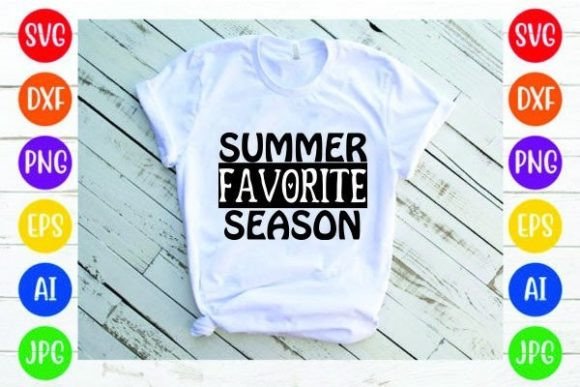 Summer Favorite Season Design: Graphics & Print Templates